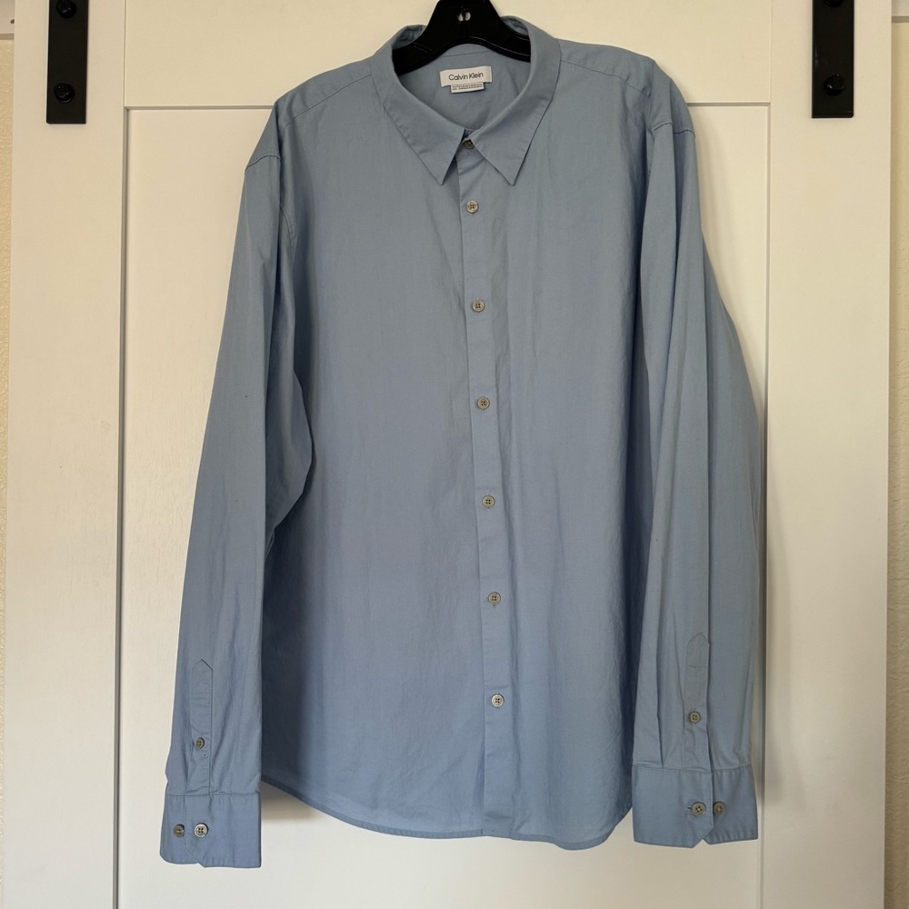 Calvin Klein long sleeve blue dress shirt